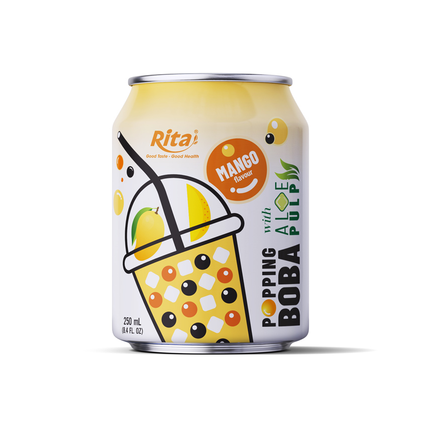 Good For Health 8.4 Fl Oz Cans Popping Boba Bubble Tea Mix Mango